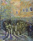 Vincent van Gogh The Prison Courtyard painting